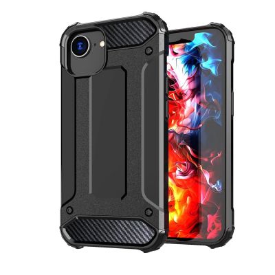 2. Hybrid Armor Hülle für iPhone 16e / 17e - Schwarz
