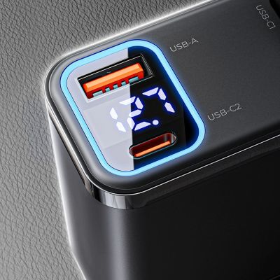 9. Autoladegerät ORICO Twin Reach 45 W 1A3C mit zwei einziehbaren Kabeln