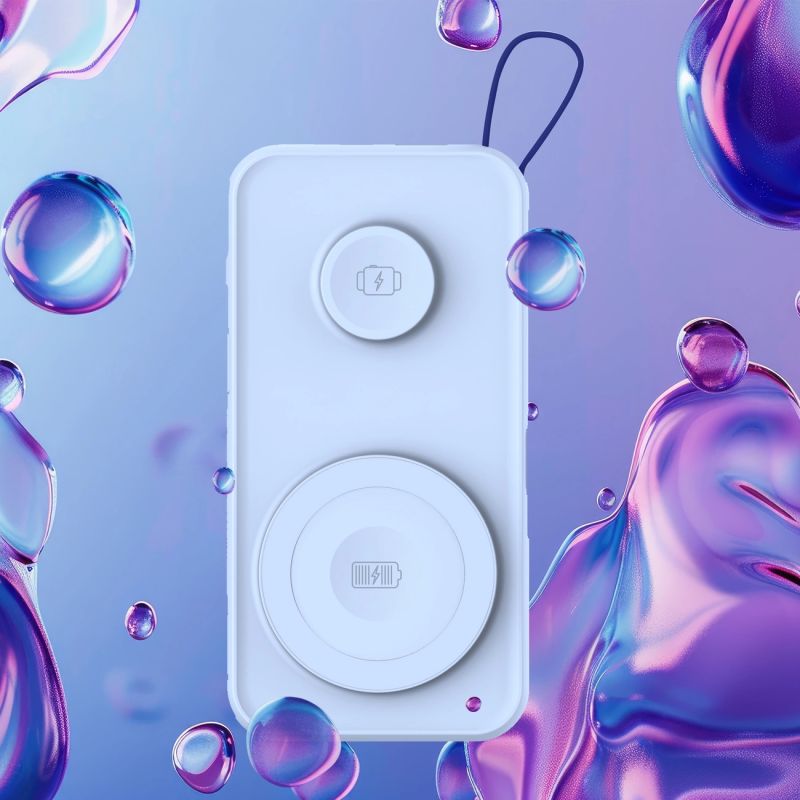 3. 3mk PastelUp Powerbank 10.000 mAh 22,5 W USB 1A1C - blau