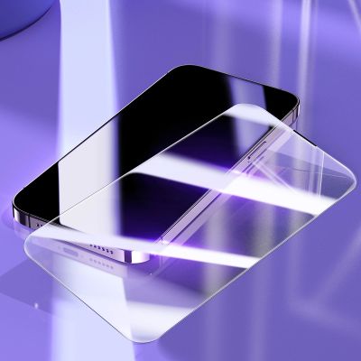 8. Baseus Vollbild-Hartglas für iPhone 14 Pro mit Lautsprecherabdeckung 0,3 mm + Montagerahmen