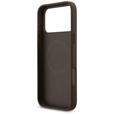 7. Guess 4G Circle Classic Logo MagSafe Hülle für iPhone 17 Pro Max - Braun