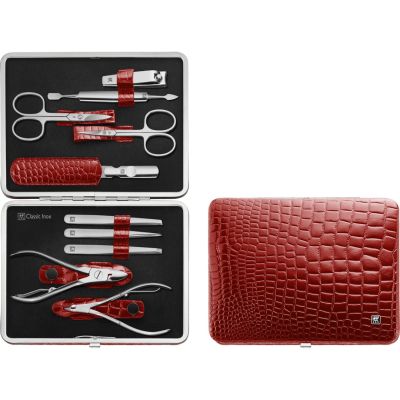 3. Zwilling Classic Inox Maniküre-Set – Lederetui, 10-teilig – Rot