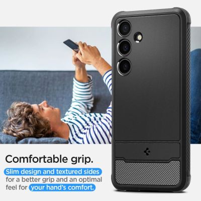 14. Spigen Rugged Armor Hülle für Samsung Galaxy S24 – mattschwarz