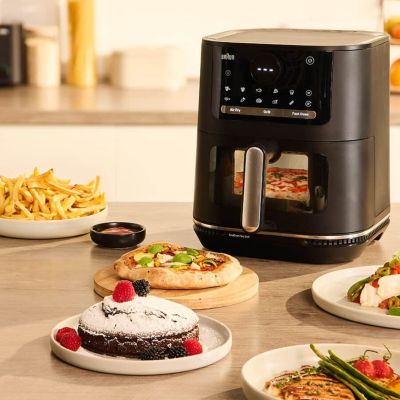 8. Braun HF 5075 Einzel-Heißluftfritteuse, 2000 W, Schwarz/Grau
