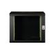 2. Digitus Unique 19" 9U Rackmount-Netzwerkschrank, 600 x 450 mm, Glastür, schwarz, ungeteilt, montiert, 100 kg