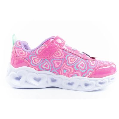 4. Skechers S Lighs-Heart bequeme LED-Sportschuhe für Mädchen