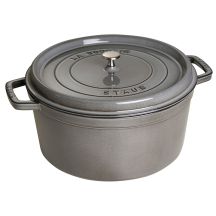 Runder gusseiserner Topf Staub – Graphit, 12,6 Liter
