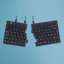 R-Go Tools Ergonomische R-Go Split Break v2 Tastatur mit Break-Software, QWERTZ_DE, kabelgebunden, Schwarz