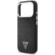 6. Guess Glitter Triangle Logo MagSafe Case für iPhone 17 Pro - Schwarz