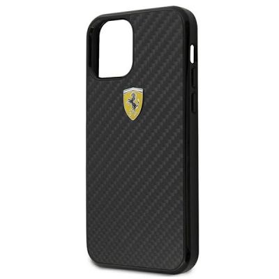 5. Ferrari FERCAHCP12SBK iPhone 12 mini 5.4" schwarz/schwarz Hardcase On Track Real Carbon