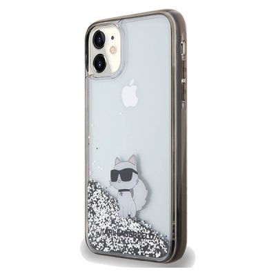 2. Karl Lagerfeld Liquid Glitter Choupette Hülle für iPhone 11 / Xr – transparent