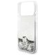6. Guess Liq Hülle Glitter Charms für iPhone 17 Pro - Silber