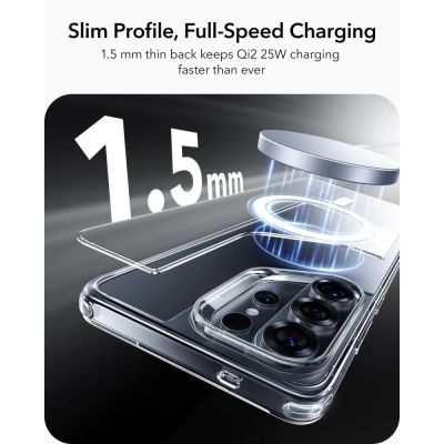 8. ESR Classic Hybrid MagSafe Hülle für Samsung Galaxy S26 Ultra – Transparent