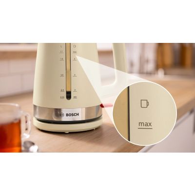 5. Bosch MyMoment TWK4M227 Wasserkocher (2400W; Creme)