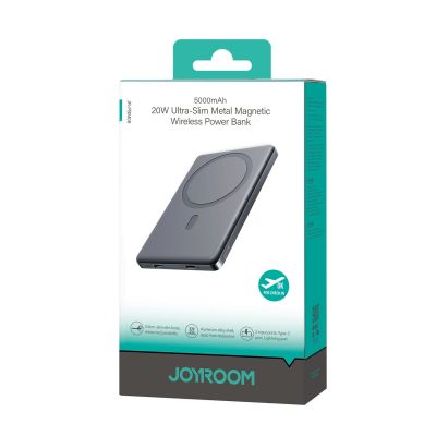 8. Powerbank Joyroom JR-PBM08 5000mAh 20W ultradünn mit induktivem Laden - grau