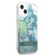 4. Guess GUHCP13MLFLSN iPhone 13 6.1" grün/grüne Hardcase Flower Liquid Glitter