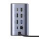 2. Baseus NU1 Air Spacemate Hub 12-in-1 USB-C Dockingstation – 2x HDMI 4K@60Hz, 2x USB-C 10 Gbit/s, 2x USB-A 5 Gbit/s, 2x USB-A (480 Mbit/s), RJ45, SD/microSD 3.0, USB-C (PD) – Grau