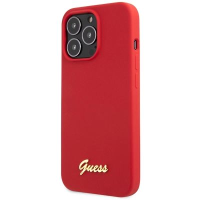 2. Guess GUHCP13XLSLMGRE iPhone 13 Pro Max 6,7" rot/burgund Hartschale Silikon Vintage Gold Logo