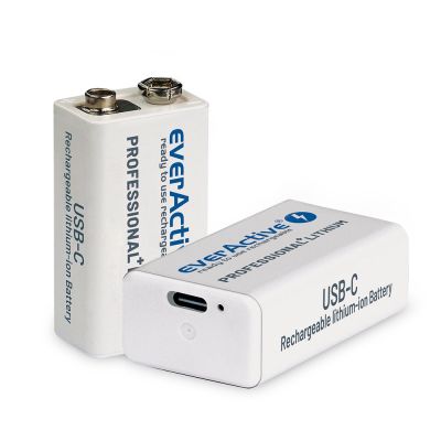 4. EVERACTIVE AKKU 6F22/9V LI-ION 550 mAh MIT USB TYP C EVHR22-550C