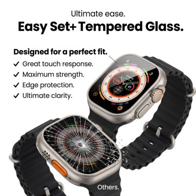 13. Tech-Protect Easy Set+ Panzerglas 2er-Pack für Apple Watch Ultra 1/2 49 mm – Klar