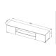3. TV-Schrank VIVA 180 schwarz/glänzend schwarz+weiß