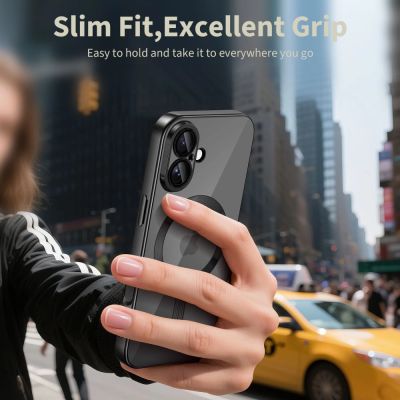 5. Tech-Protect MagFlex MagSafe Case für iPhone 17 - Transparent Schwarz