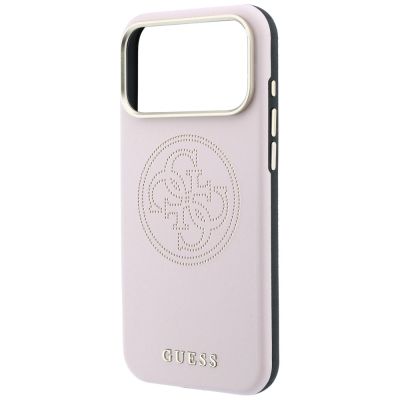 6. Guess Perforierte 4G Gold Logo Magsafe Hülle für iPhone 17 Pro Max / 18 Pro Max - Pink