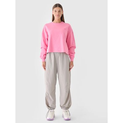 5. Damen Sweatshirt ohne Reißverschluss und Kapuze 4F 4FWAW24TSWSF1305-54S