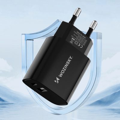 12. Wozinsky WGWCB USB-A USB-C 20W Wandladegerät - Schwarz