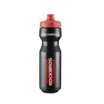 Rockbros 750 ml Fahrradflasche – Transparent Schwarz mit rotem Mundstück