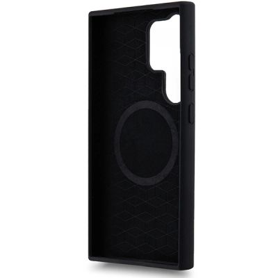 7. BMW M Silikon bedruckter Ring MagSafe Hülle für Samsung Galaxy S24 Ultra – schwarz