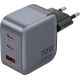 Vention 70W GaN PD Ladegerät, 1x USB-A, 2x USB-C, Schwarz