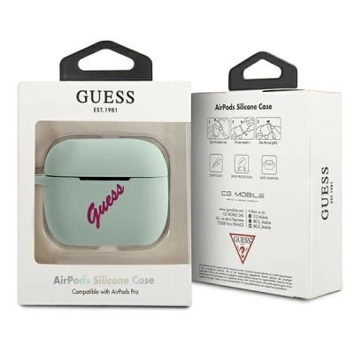 3. Guess, GUACAPLSVSBF AirPods Pro Abdeckung blau fuchsia/blau fuschia Silikon Vintage