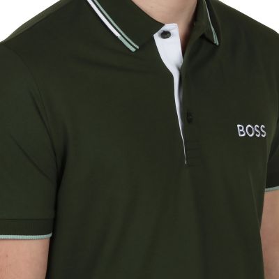 3. Boss Paddy Pro Open Grünes Poloshirt M 50469102-355