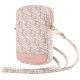 Guess Zip GCube Bottom Stripe Handytasche – Rosa