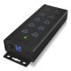 6. ICY BOX IB-HUB1703-QC3 USB 3.2 Gen 1 (3.1 Gen 1) Typ-B 5000 Mbit/s Schwarz