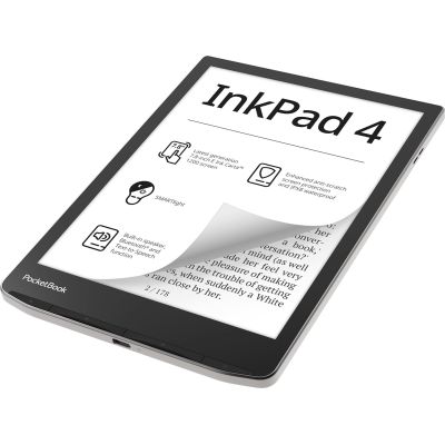12. PocketBook InkPad 4 743 7,8" 32GB Wi-Fi Stardust Silver E-Book-Reader