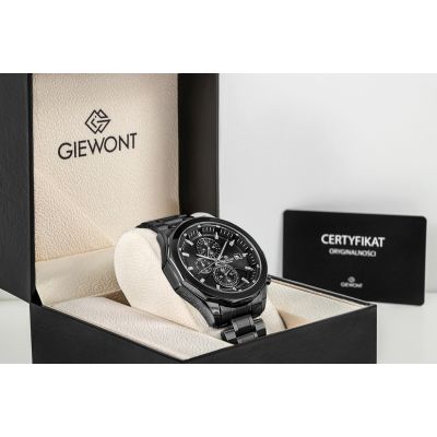7. Giewont Herrenuhr Chronograph Saphir Schwarz GW7290-B1
