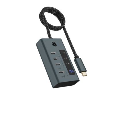 3. ICY BOX IB-HUB1454-C31 USB 3.2 Gen 1 (3.1 Gen 1) Typ-C 10000 Mbit/s Blau, Grau