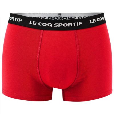3. Le Coq Sportif Herren-Boxershorts, 3er-Pack, rot, grau, marineblau