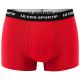 3. Le Coq Sportif Herren-Boxershorts, 3er-Pack, rot, grau, marineblau
