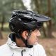14. Rockbros LK-99 Mountainbike-Helm mit verstellbarem Visier und Magnetverschluss, Größe 58–62 cm – Schwarz