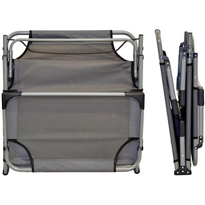 33. FALTBARES CAMPINGBETT, 3-POSITIONEN, 188 X 73 X 28 CM, DUNKELGRAU