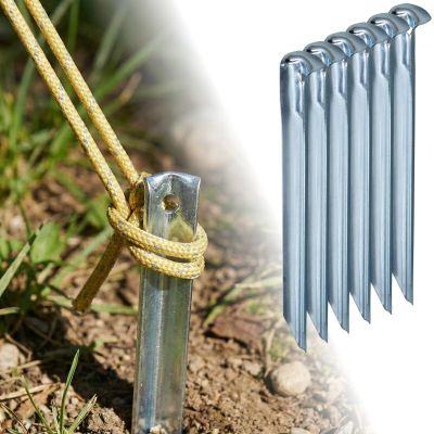 Zeltnägel 20,5 cm Set 6 Stück Metall Enero Camp