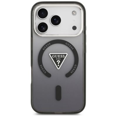 3. Guess IML Gradient Triangle Logo MagSafe Hülle für iPhone 17 Pro Max - Schwarz