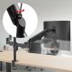 22. MACLEAN 3-Monitor-Halterung, Gasfeder, 17"-27", 2-8 kg, Schwarz MC-137