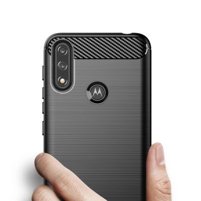 2. Carbon Case Flexible Schutzhülle Motorola Moto E7i Power schwarz