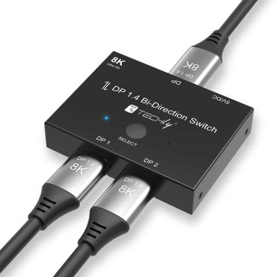 4. Techly IDATA-DP-2DP-8KT DisplayPort-Videoschalter