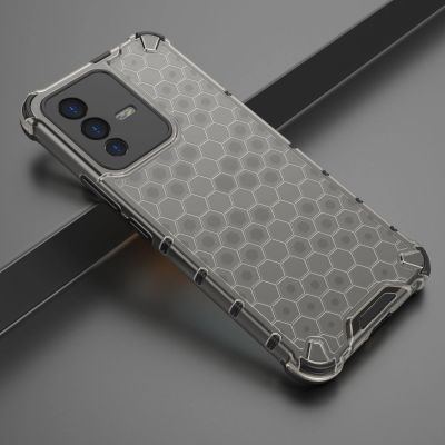 3. Gepanzerte Wabenhülle mit Gelrahmen Vivo V23 5G schwarz