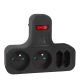 8. MACLEAN Vierfachsteckdose mit Schalter, Stabilisierungsfuß, Typ E, 2 x 2,5 A, 2 x 16 A MCE224 E/B